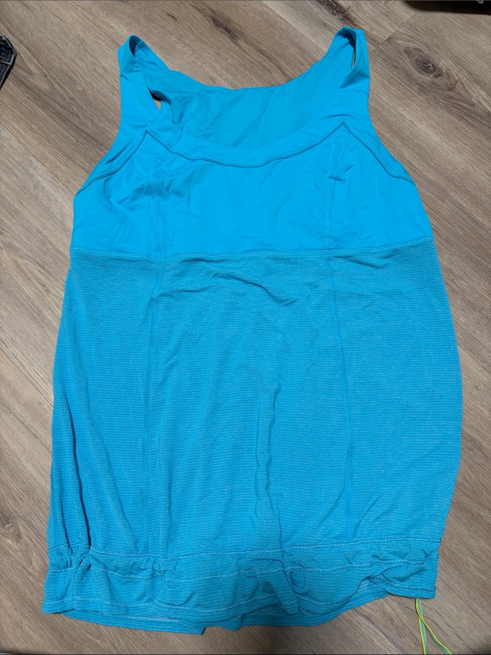 Bright Turquoise Athletic Tank Top - adjustable